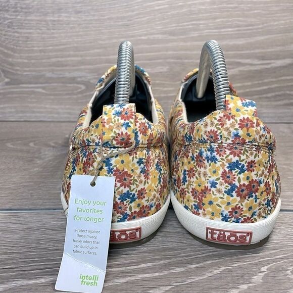 NWT Taos Dandy Floral Multi Color Canvas Women’s Sz 9.5 Slip On Loafer Sneakers - Picture 4 of 12